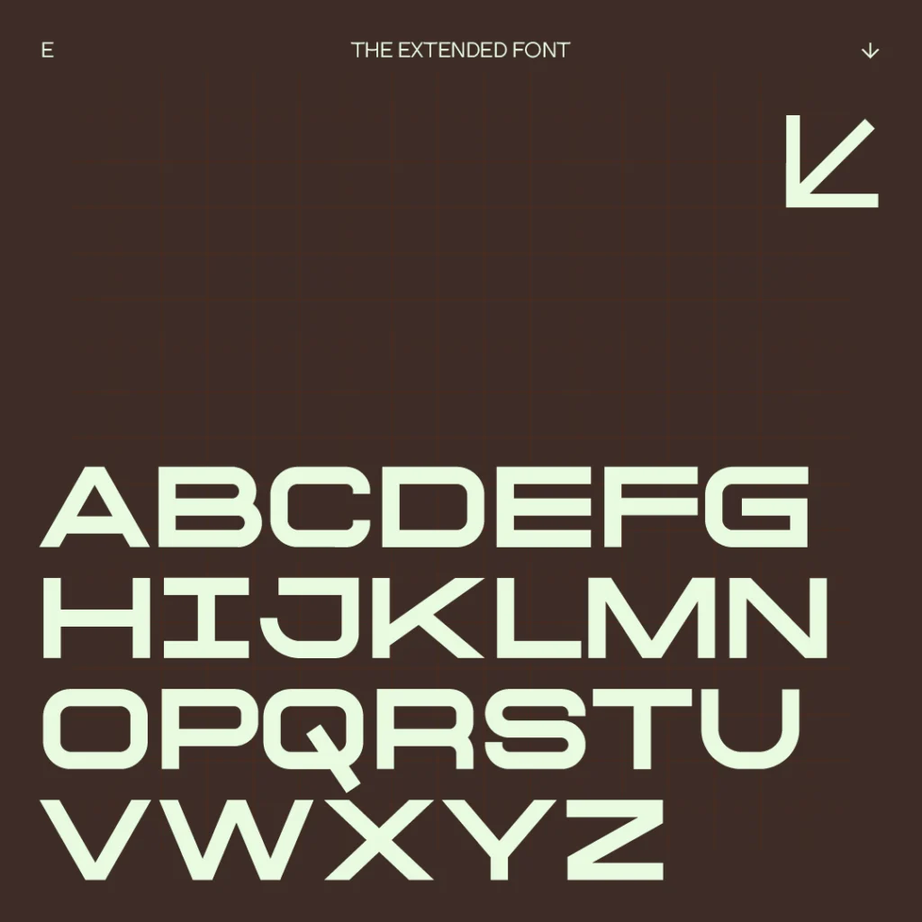 THE EXTENDED FONT. ULTRA-WIDE FONT FOR MONUMENTAL IMPACT