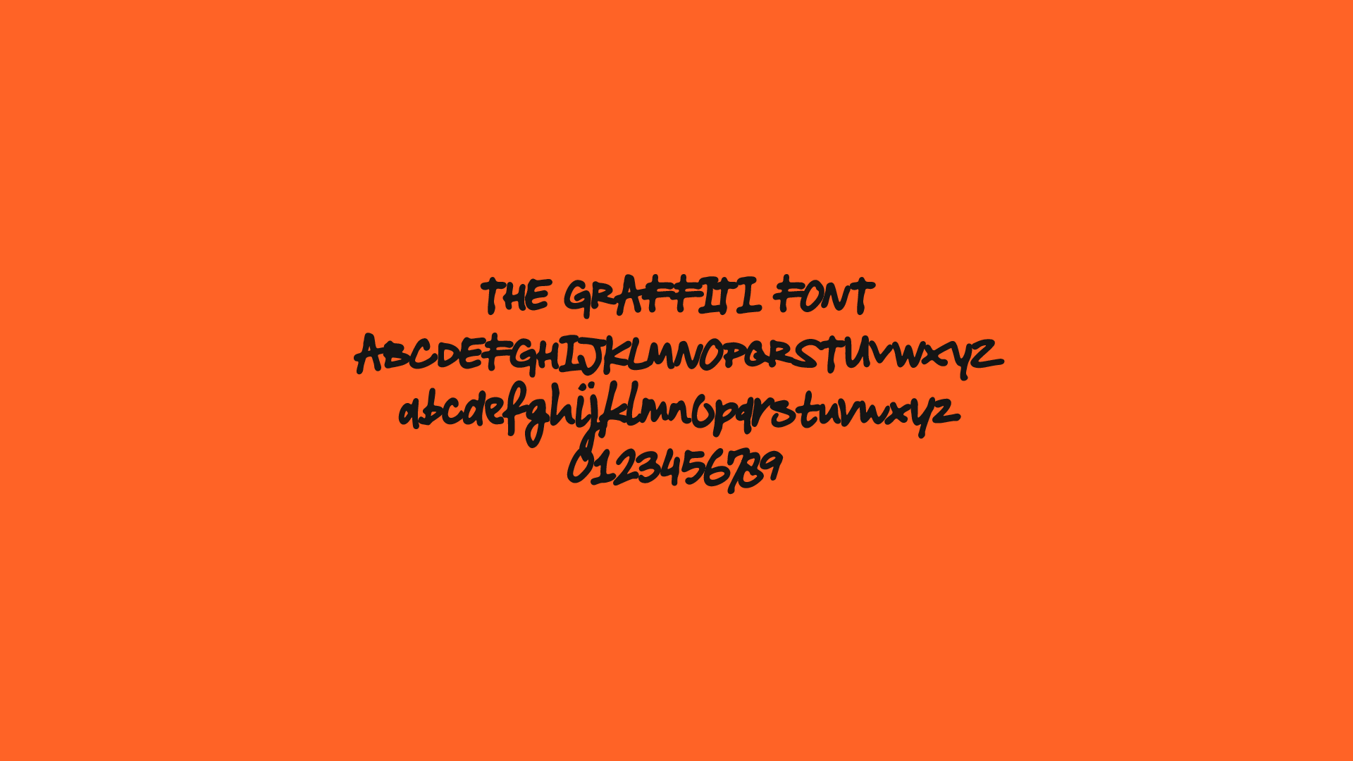 The Graffiti Font