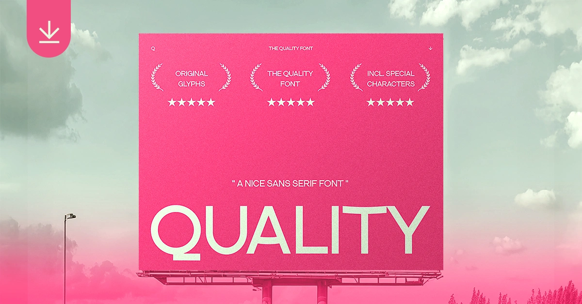 THE QUALITY FONT. PROVEN UNIQUE LOOK