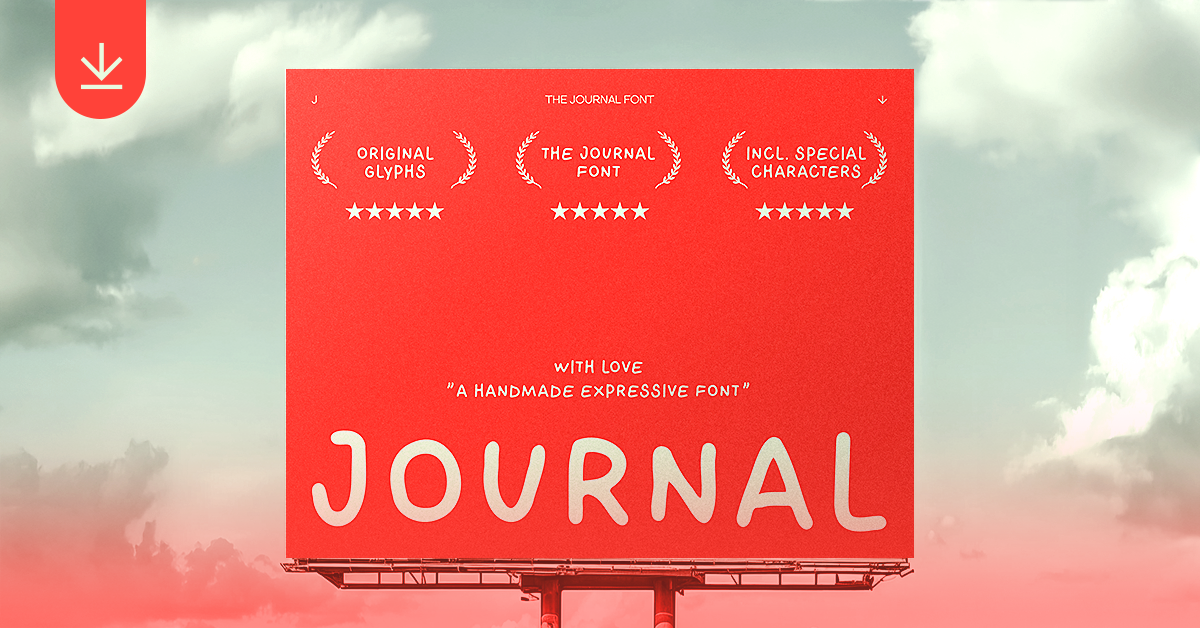 THE JOURNAL FONT. UNIQUE LOVE LETTER