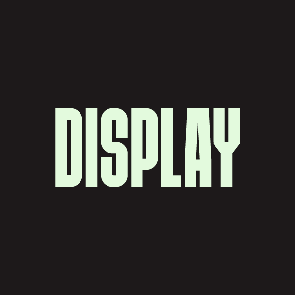 THE DISPLAY FONT