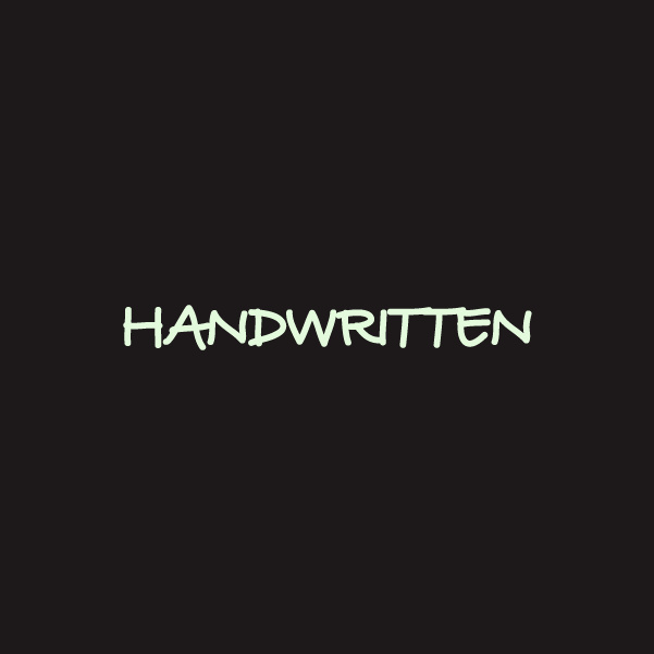 THE HANDWRITTEN FONT