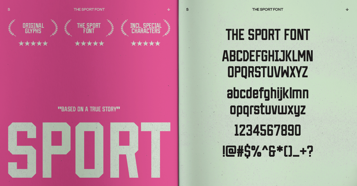 THE SPORT FONT. A STRONG WINNING ENERGY