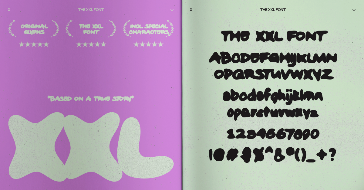 THE XXL FONT. AWESOME UNUSUAL VALUE